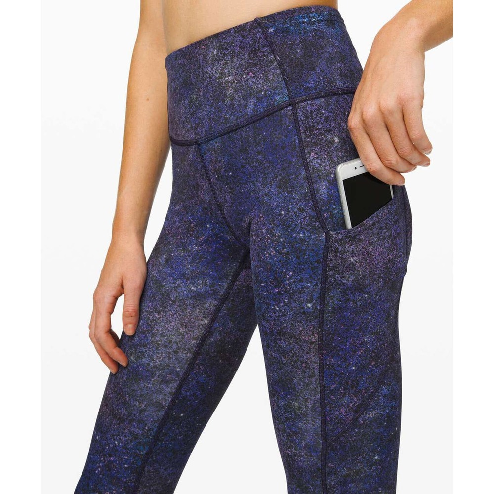Lululemon Fast and Free Tight II 25" Nulux Polar Lights Blue Multi Womens Size 4 - Picture 2 of 11